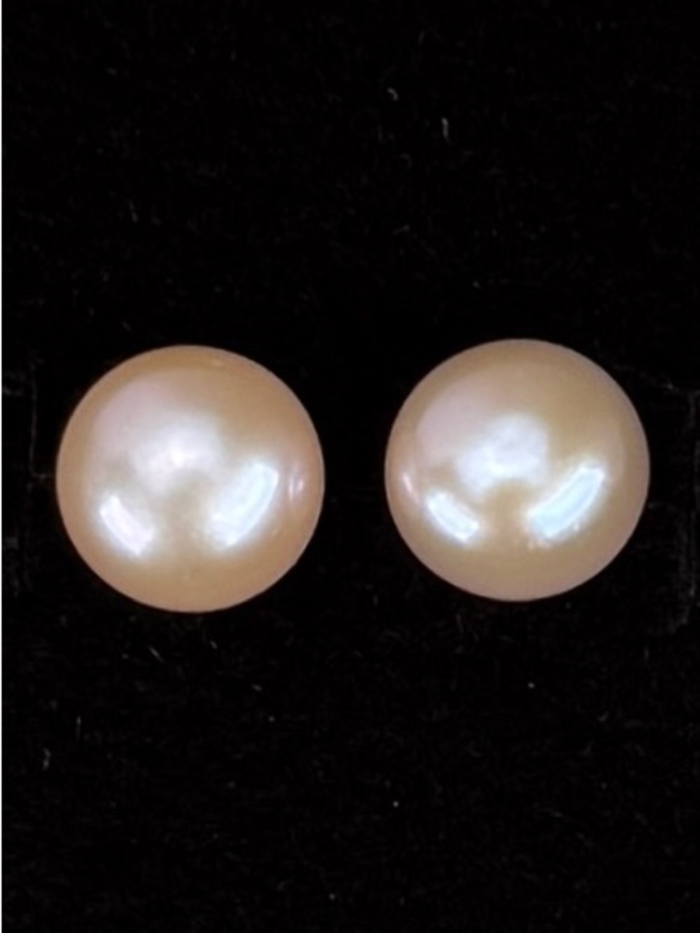 Soft Blush Pink Freshwater Pearl Pierced Stud Earrings